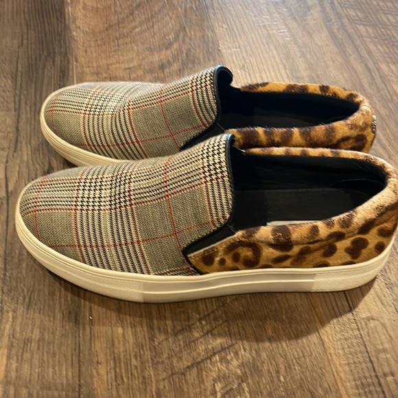 Steve Madden Gills sneaker Leopard/Plaid 8 M - Picture 2 of 4